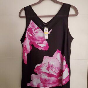I.N.C. Illusion Flower Top new with tag